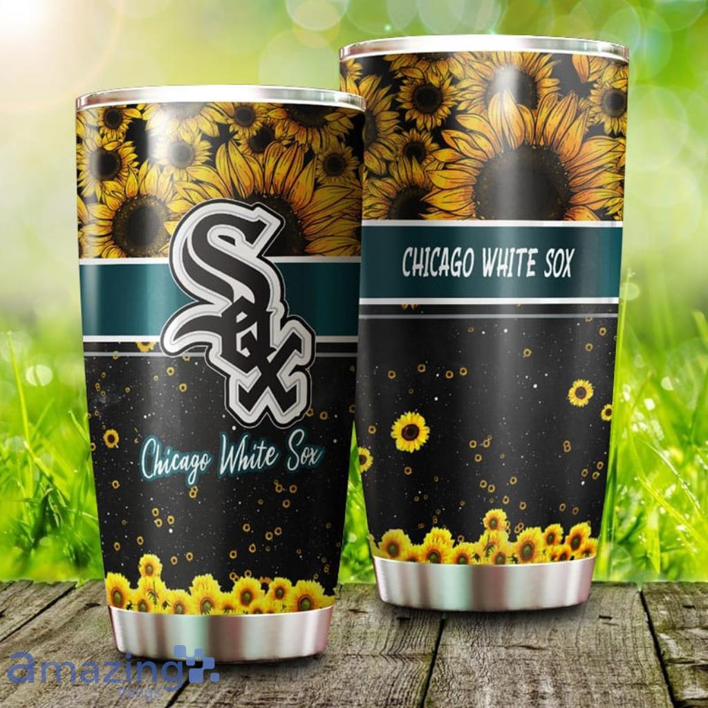 Beautiful Sunflower Chicago White Sox MLB Tumbler Gift For Men And Women, Big Fans Product Photo 1