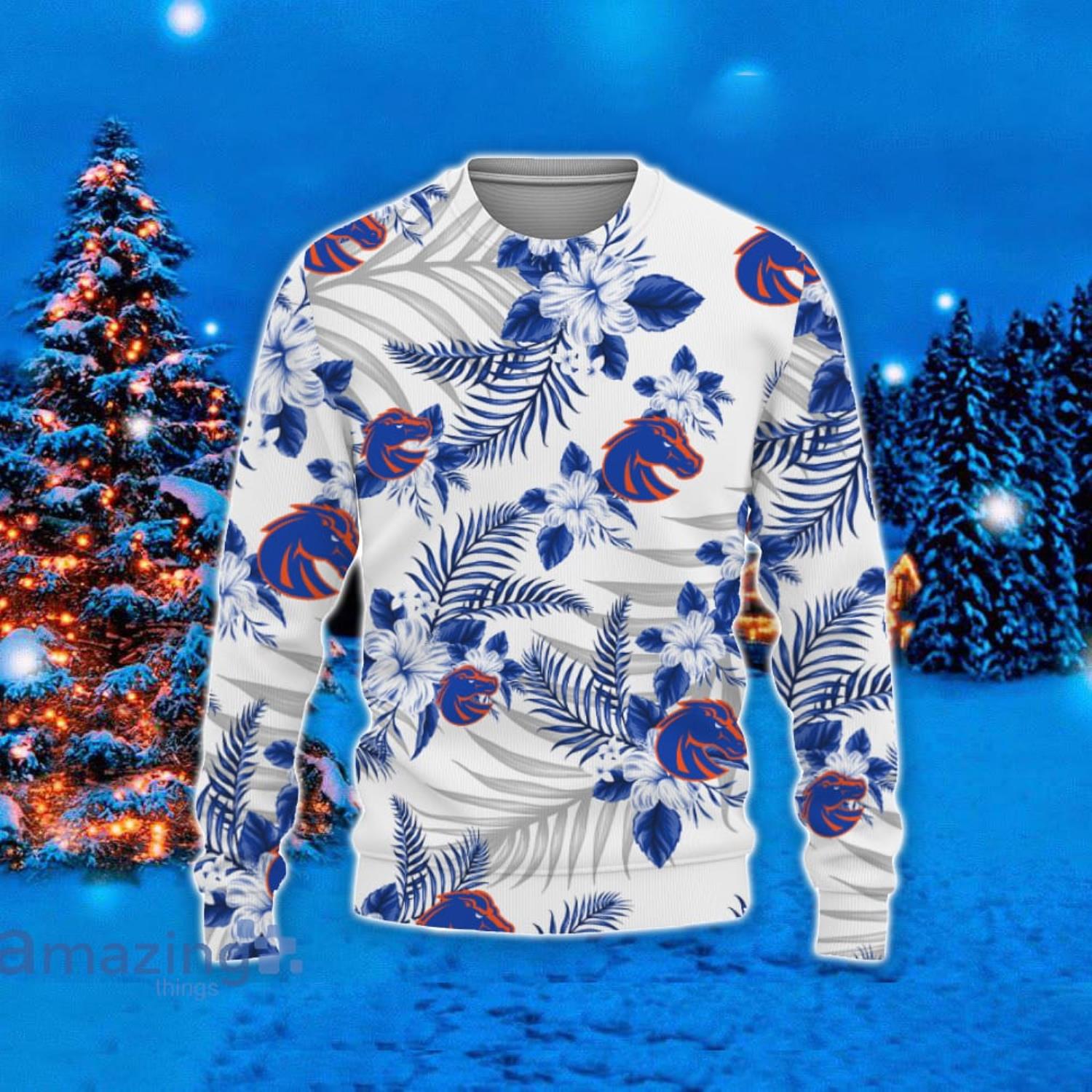 Boise State Broncos NCAA Football Knit Pattern Ugly Christmas Sweater -  Tagotee