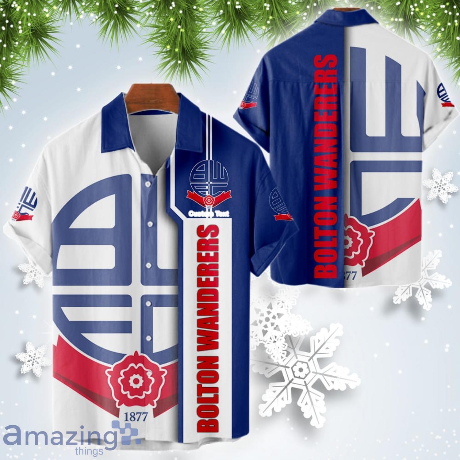 Bolton Wanderers Short Sleeve Hawaiian Shirt Custom Name For Fans Product Photo 1 Bolton Wanderers Short Sleeve Hawaiian Shirt Custom Name For Fans Product Photo 1