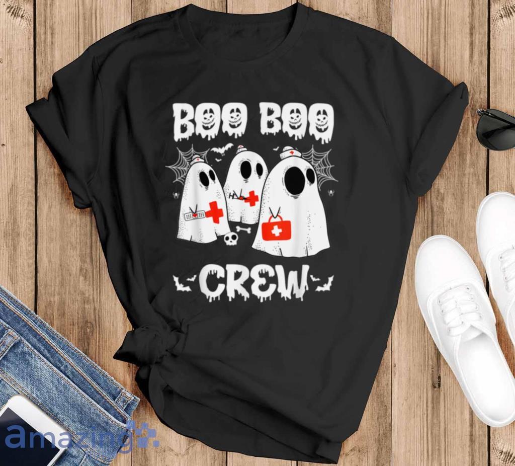 Boo Boo Crew Cute Ghost Funny Nurse Halloween Costume T Shirt Product Photo 1