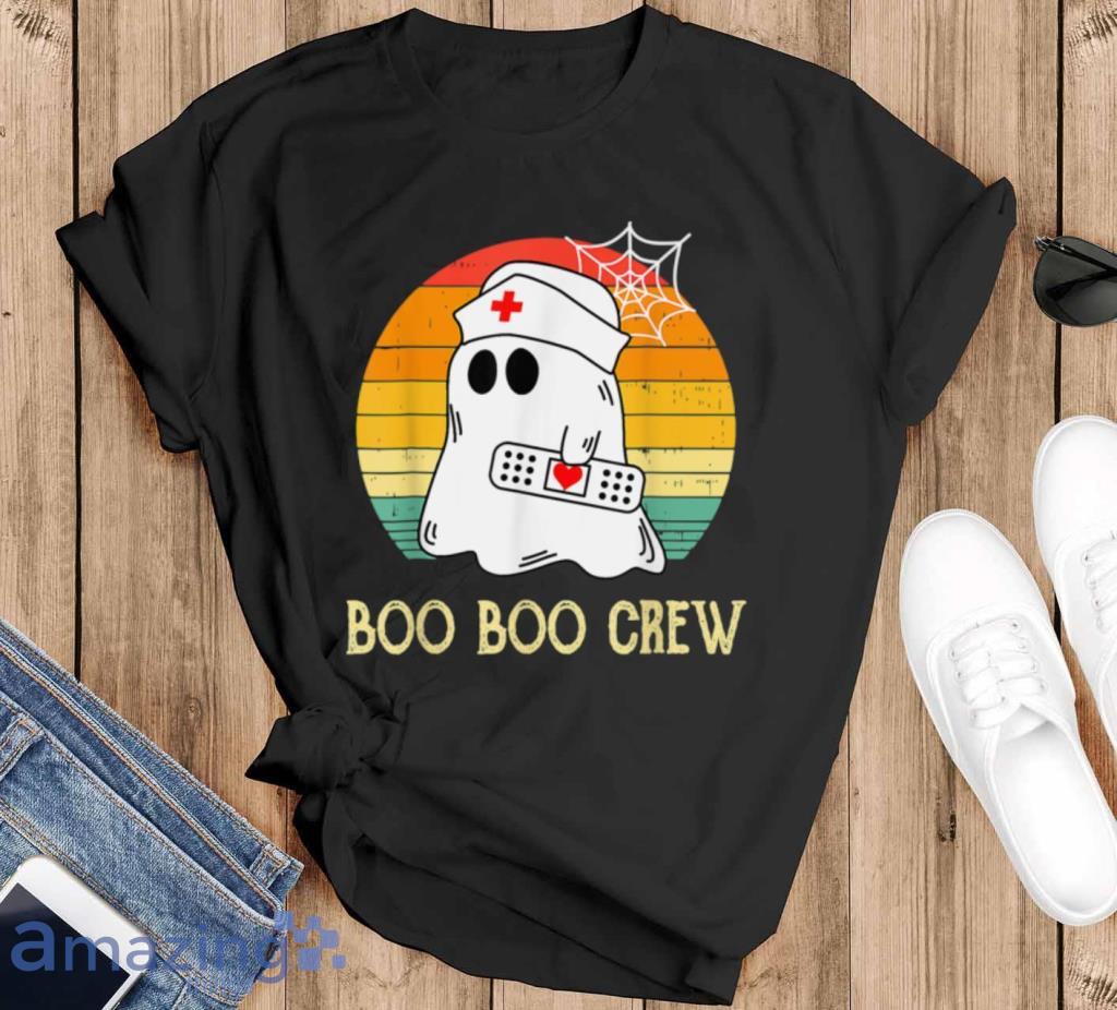 Boo Boo Crew Nurse Ghost Funny Halloween Costume T Shirt Product Photo 1
