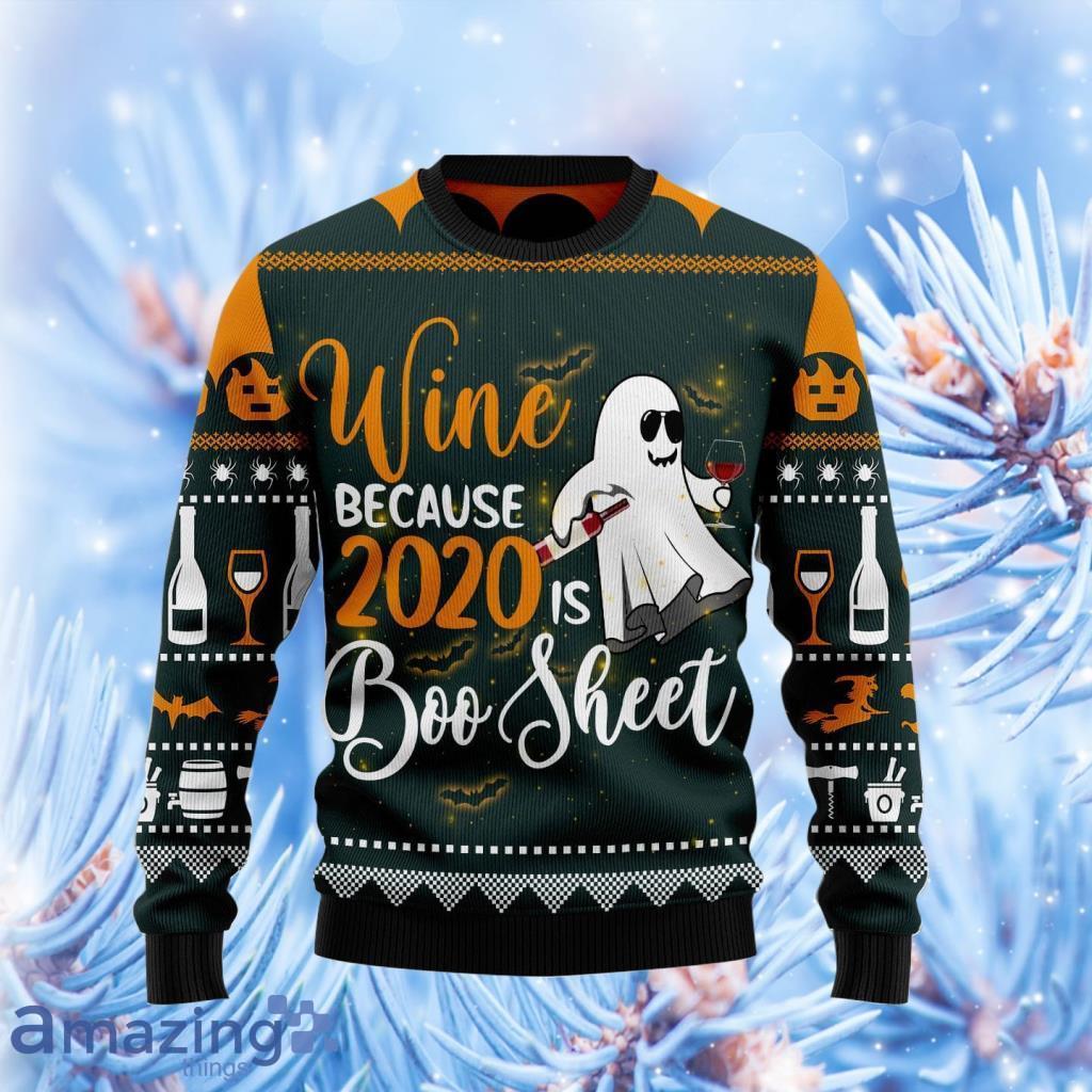 Boo Wine Halloween Ugly Sweater 3D Gift For Men And Women Christmas Product Photo 1