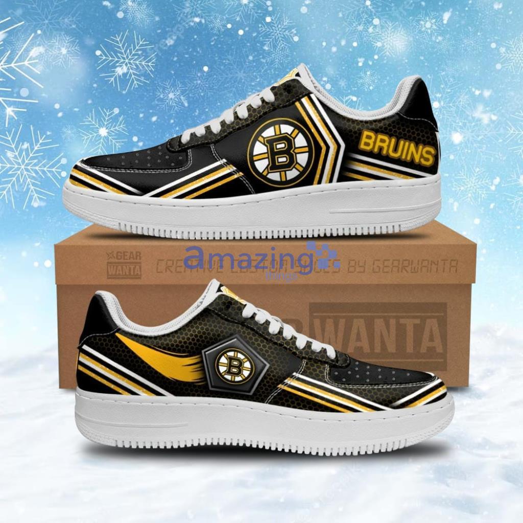 Boston Bruins Air Sneakers Force Shoes Gift For Fans Product Photo 1 Boston Bruins Air Sneakers Force Shoes Gift For Fans Product Photo 1