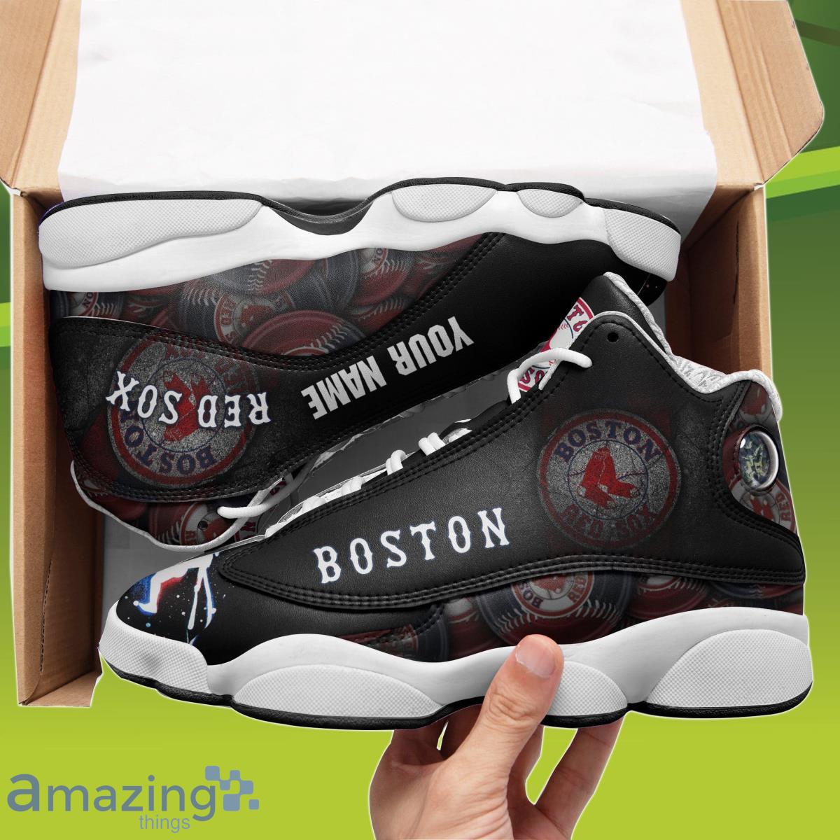 Custom Name Boston Red Sox Air Jordan 13 Sneaker Shoes - Banantees