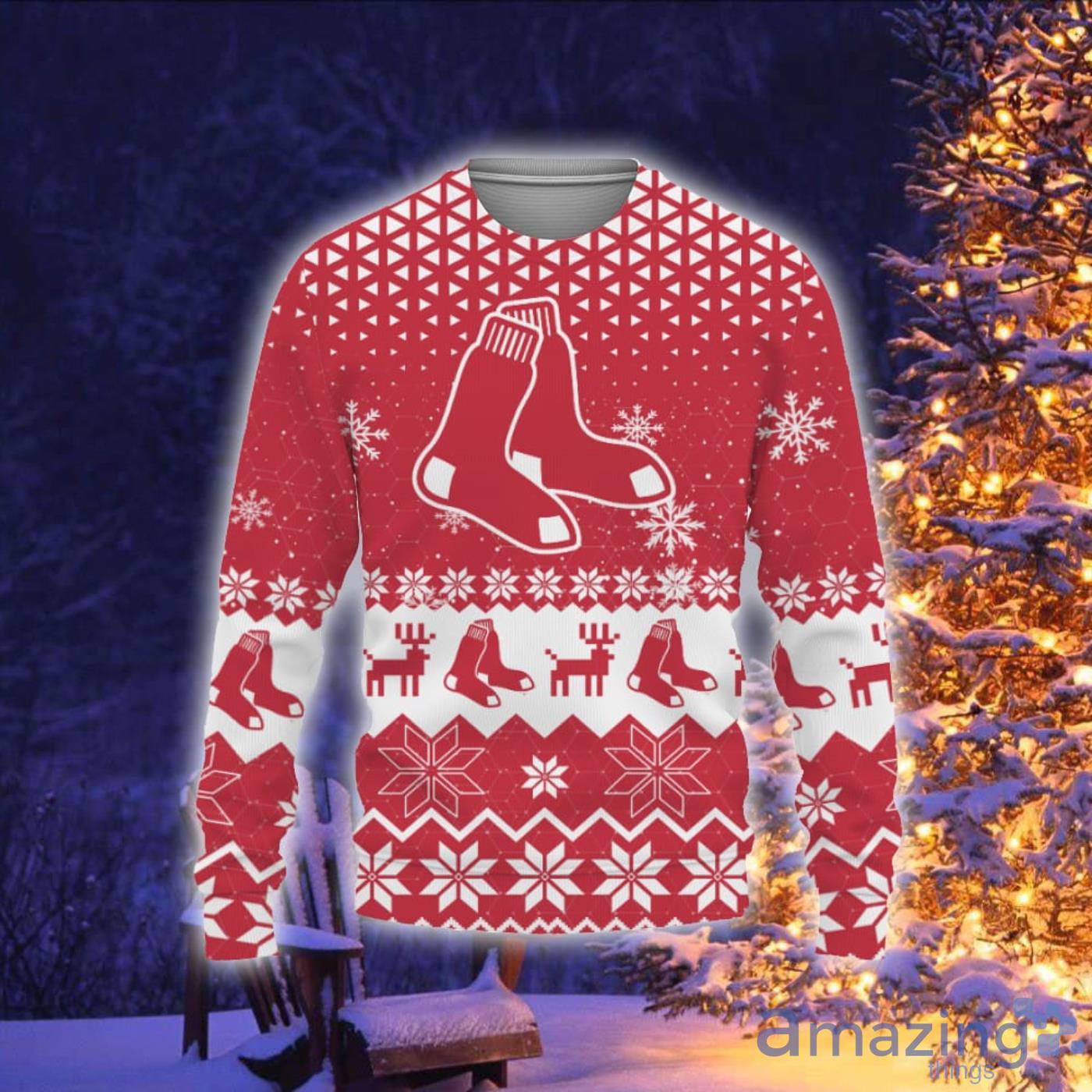 Boston Red Sox Christmas Pattern Ugly Christmas Sweater Christmas