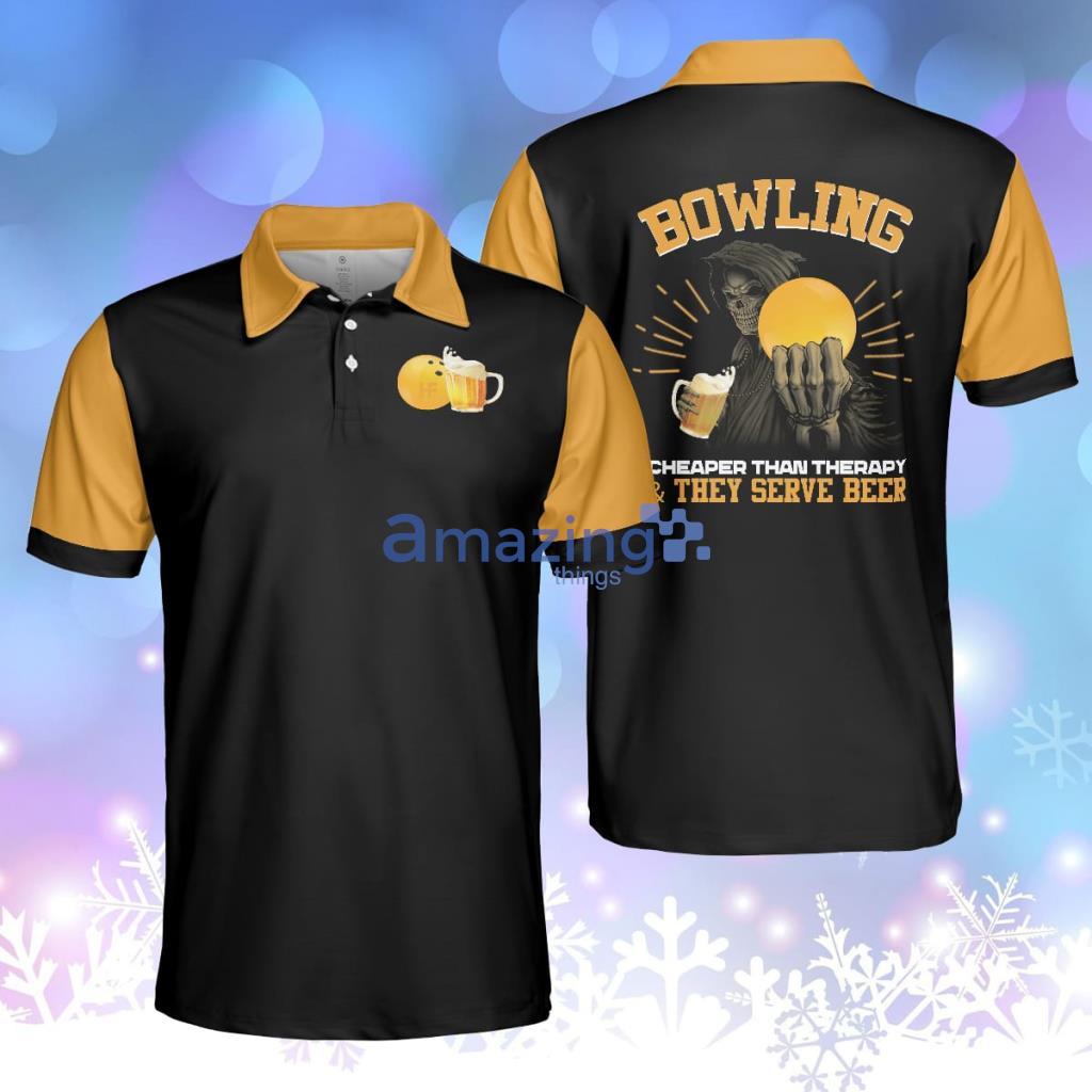 Bowling Therapy Polo Shirt, Funny Bowling Polo Shirt With Sayings, Bowling Gift Idea For Male Bowlers Product Photo 1 Bowling Therapy Polo Shirt, Funny Bowling Polo Shirt With Sayings, Bowling Gift Idea For Male Bowlers Product Photo 1