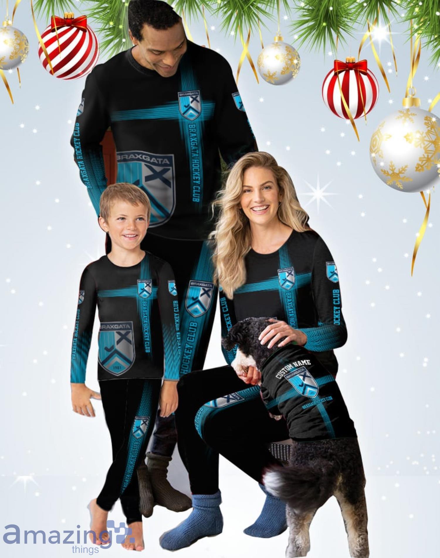 Braxgata Hockey Club Custom Name Pajamas Set Best Gift For Family image Braxgata Hockey Club Custom Name Pajamas Set Best Gift For Family Product Photo 2