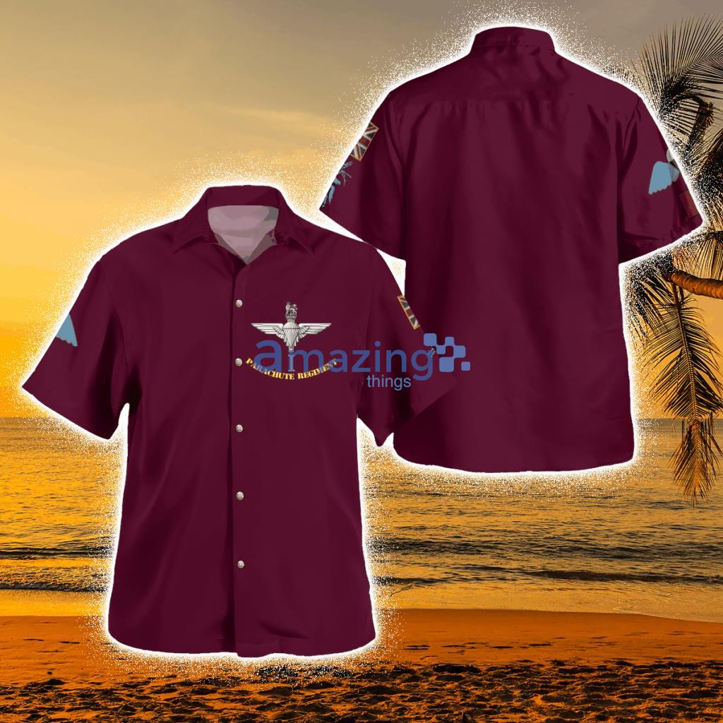 British Army 1 Para 1st Battalion Parachute Regiment Tropical Hawaiian Shirt Product Photo 1