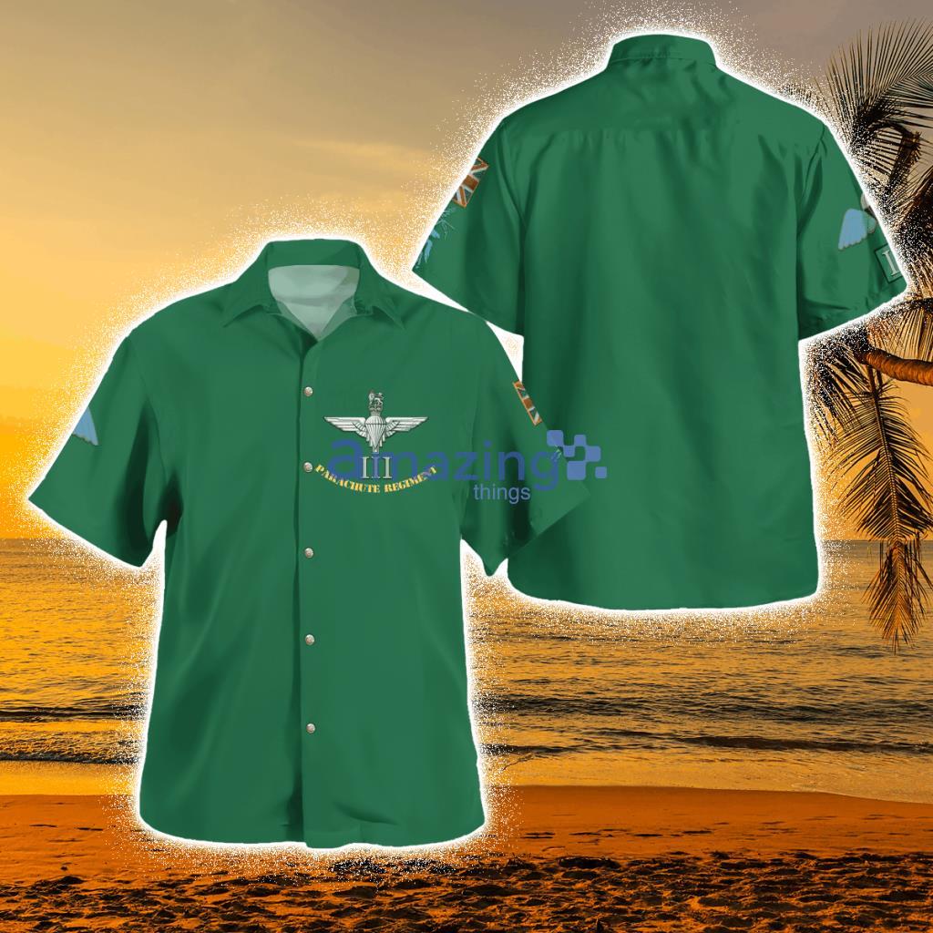 British Army 3 Para 3rd Battalion Parachute Regiment Tropical Hawaiian Shirt Product Photo 1