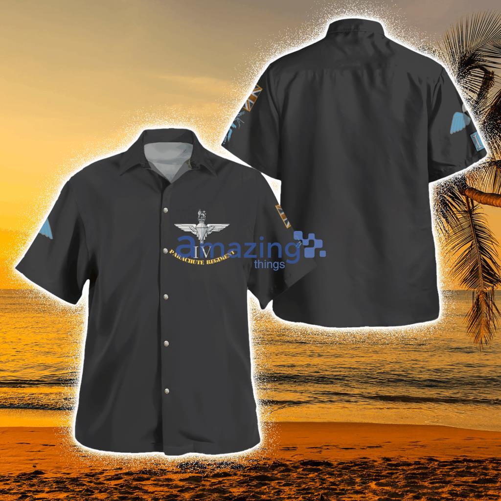British Army 4 Para 4th Battalion Parachute Regiment Tropical Hawaiian Shirt Product Photo 1