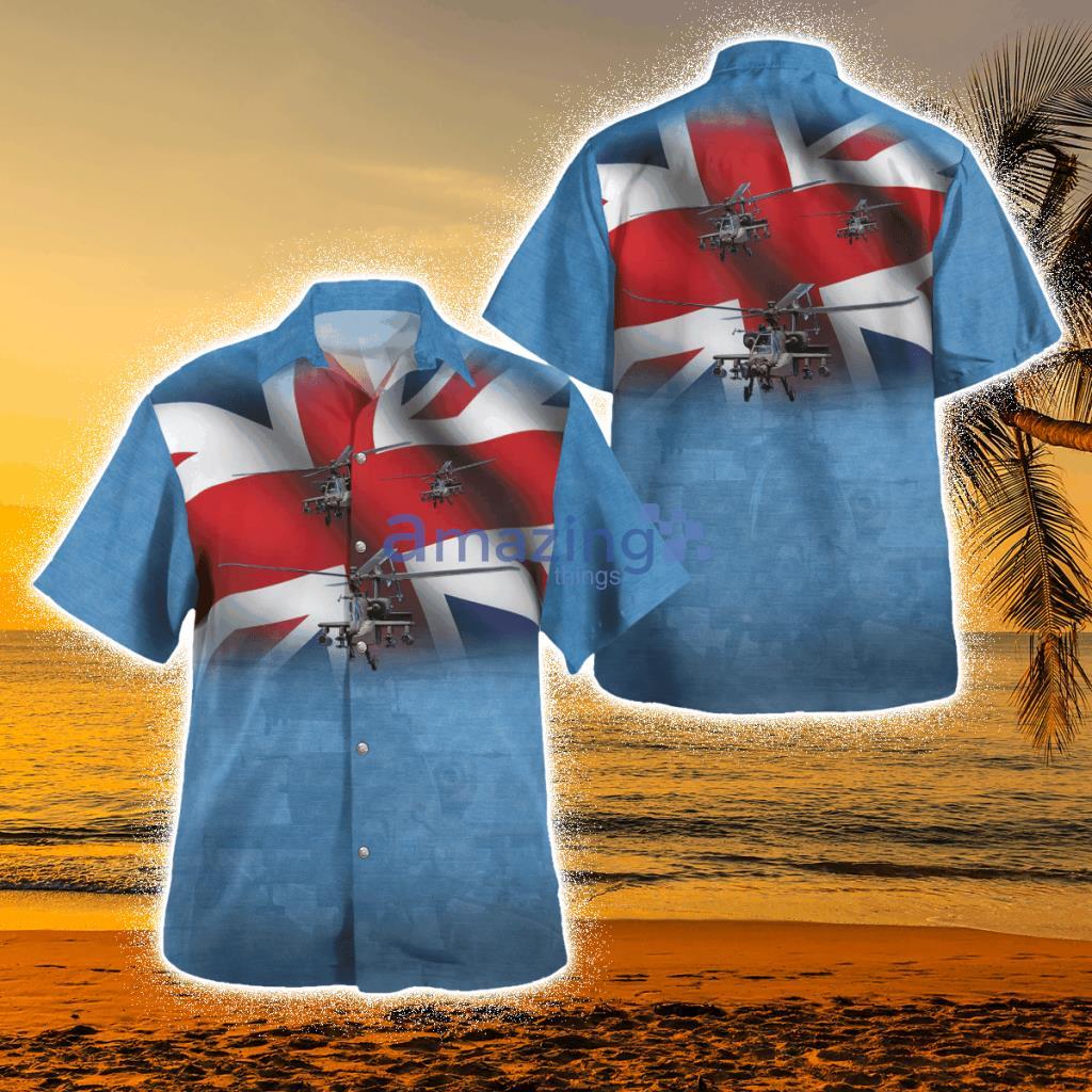 British Army Agustawestland Apache Armed Forces Day Tropical Hawaiian Shirt Product Photo 1