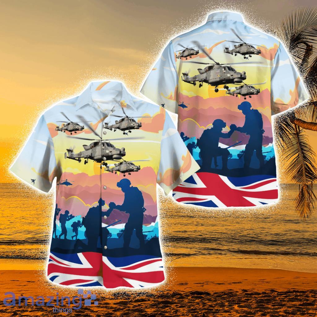 British Army Agustawestland Aw159 Wildcat Armed Force Days Tropical Hawaiian Shirt Product Photo 1