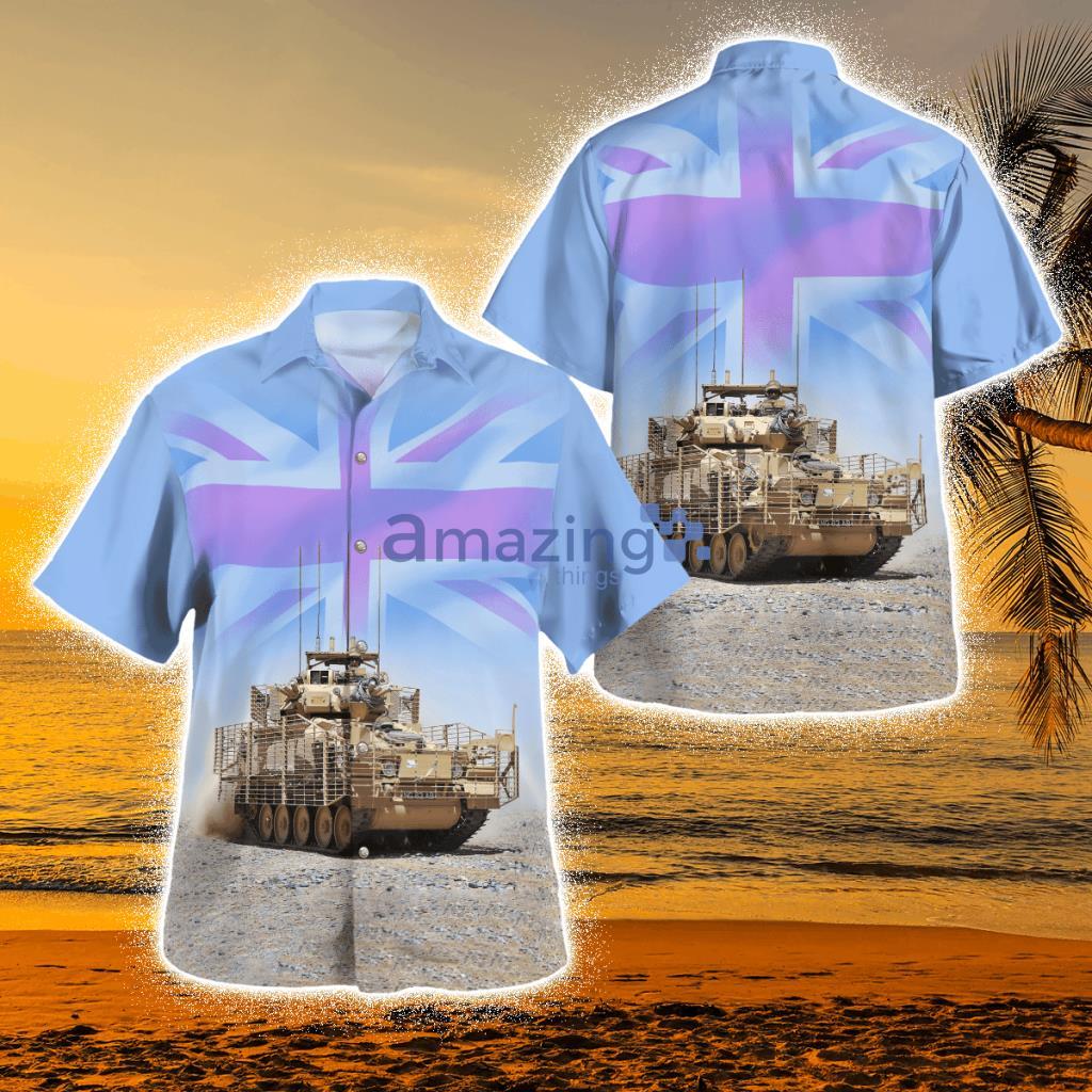 British Army Cvr(T) Armoured Fighting Vehicle Tropical Hawaiian Shirt Product Photo 1