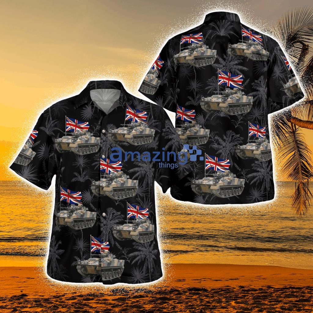 British Army Fv510 Warrior Infantry Section Vehicle Tropical Hawaiian Shirt Product Photo 1