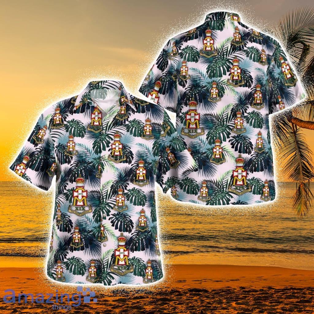 British Army Green Howards Tropical Hawaiian Shirt Nlmp2510bg14 Product Photo 1