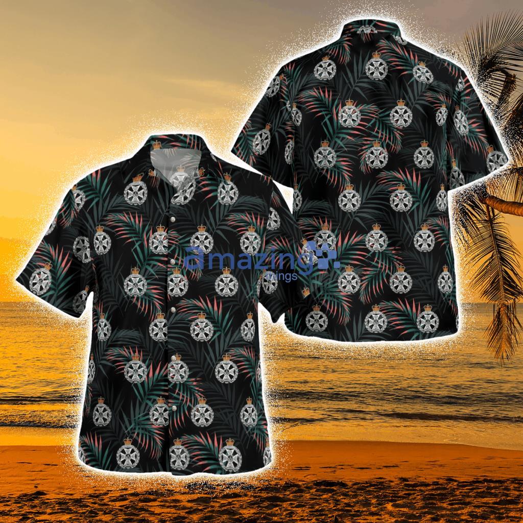 British Army Royal Green Jackets (Rgj) Tropical Hawaiian Shirt Product Photo 1
