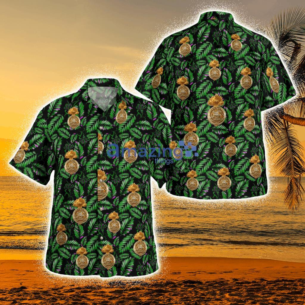 British Army Royal Northumberland Fusiliers Tropical Hawaiian Shirt Product Photo 1