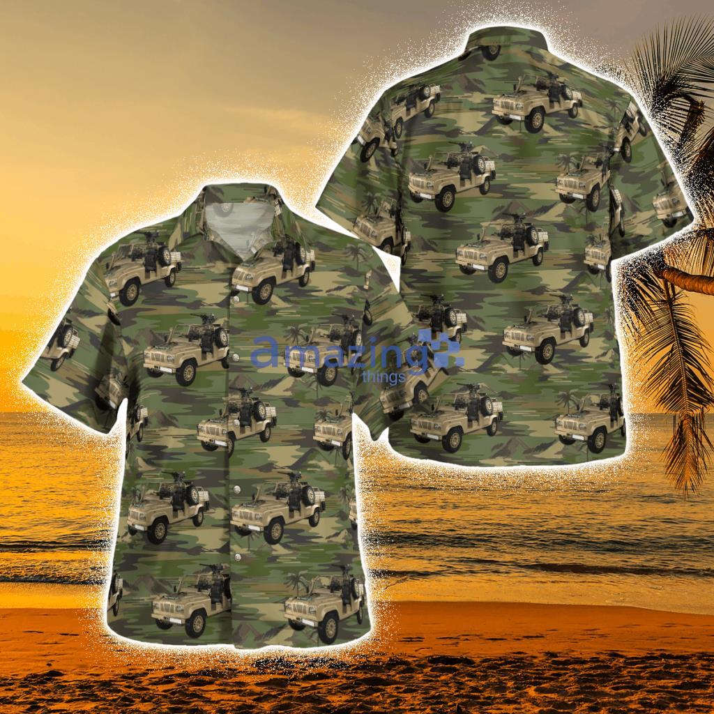 British Army Rwmik Land Rover Tropical Hawaiian Shirt Product Photo 1