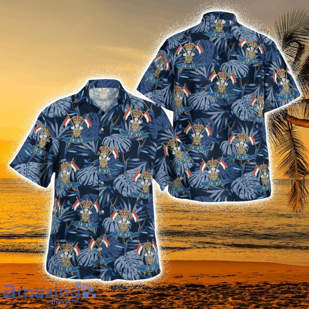 British Army The 9th12th Royal Lancers Tropical Hawaiian Shirt Nlsi1508bg01 Product Photo 1