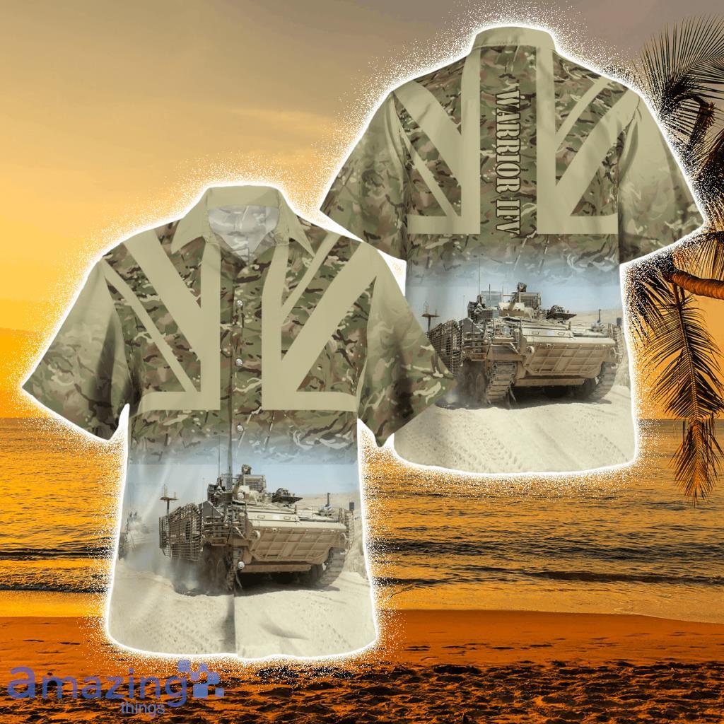 British Army Warrior Ifv Tropical Hawaiian Shirt Product Photo 1