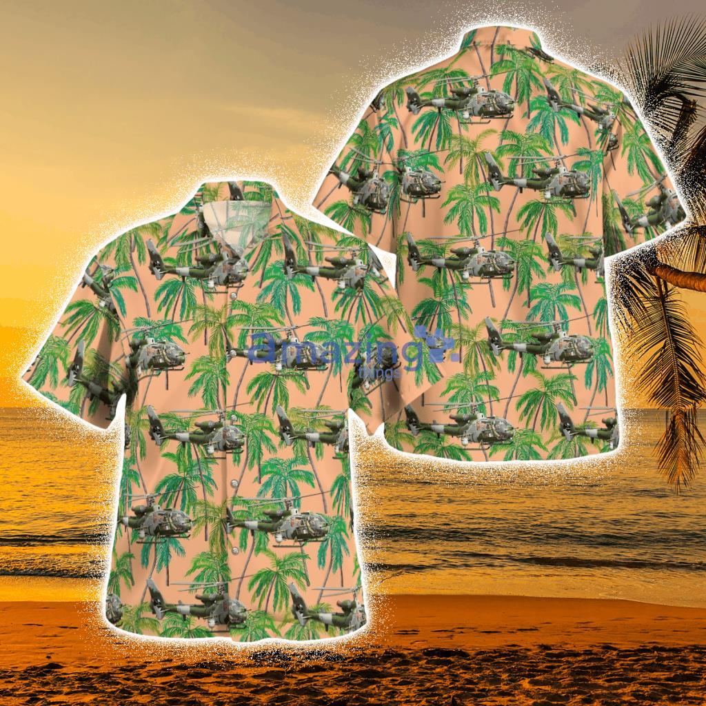 British Army Westland Gazelle Ah1 Tropical Hawaiian Shirt Product Photo 1