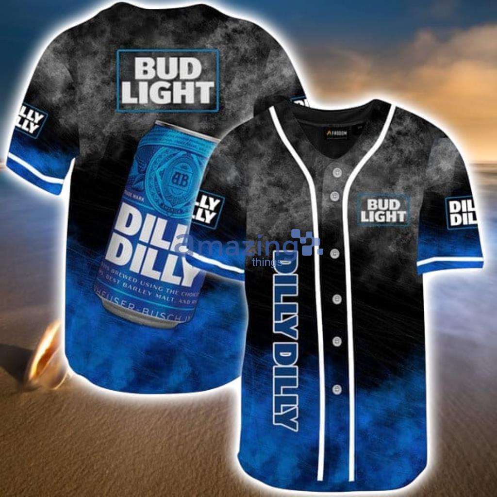 Bud Light Dilly Dilly Smoke Pattern Baseball Jersey Shirt Gift For Men And Women Product Photo 1