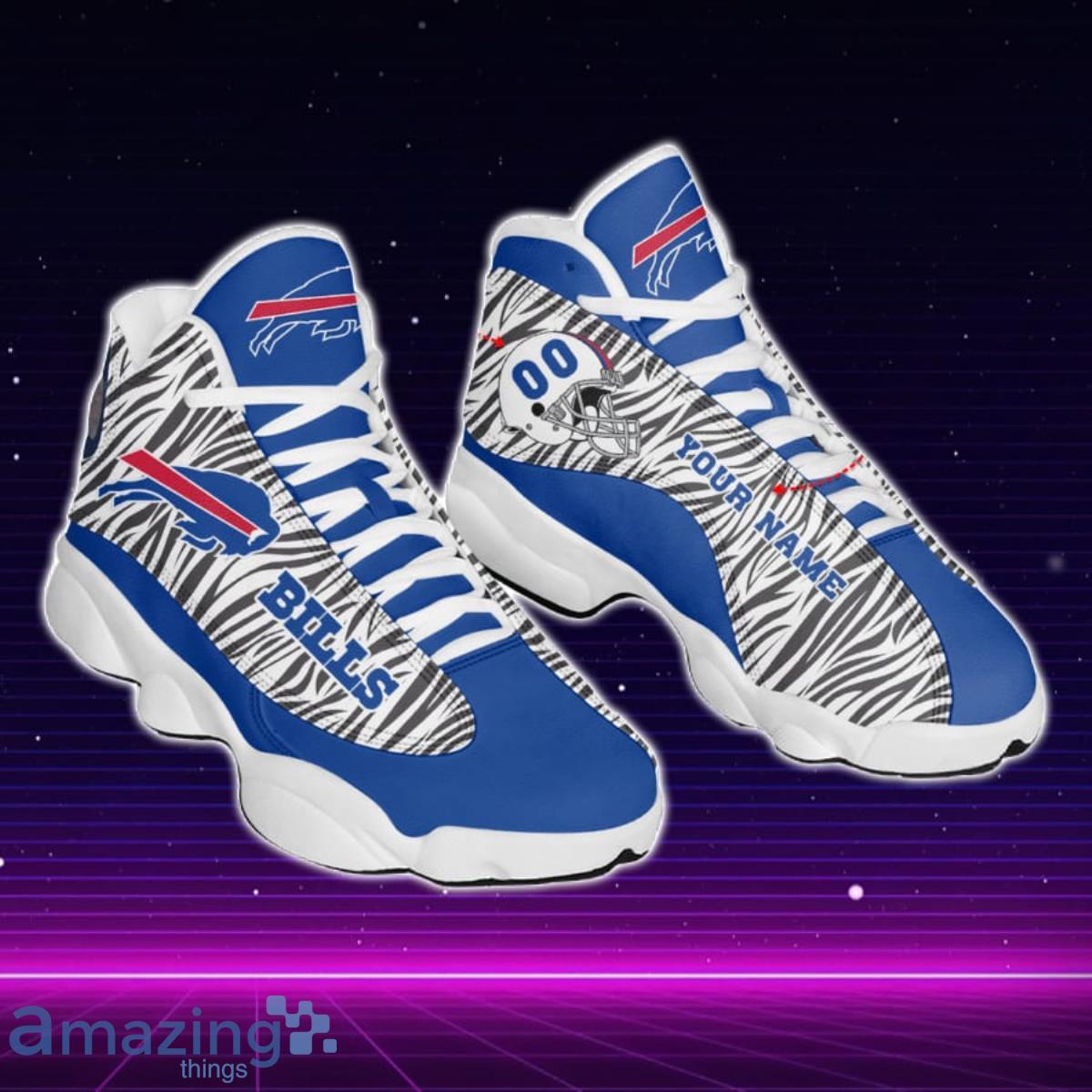 Custom Name Buffalo Bills Air Jordan 13 Sneaker Shoes - Banantees
