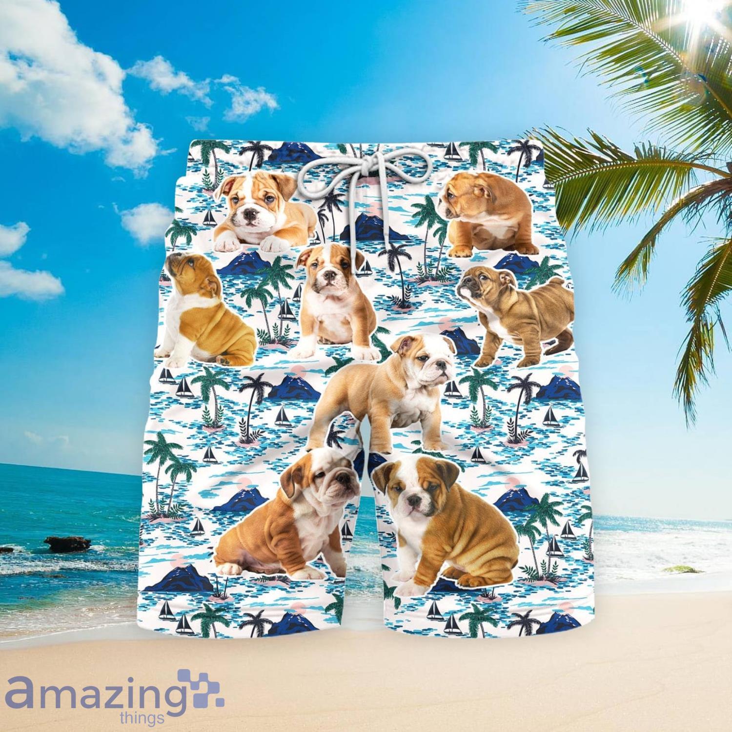 Bull Dog Puppy Beach Short For Men Best Gift For Summer Product Photo 1
