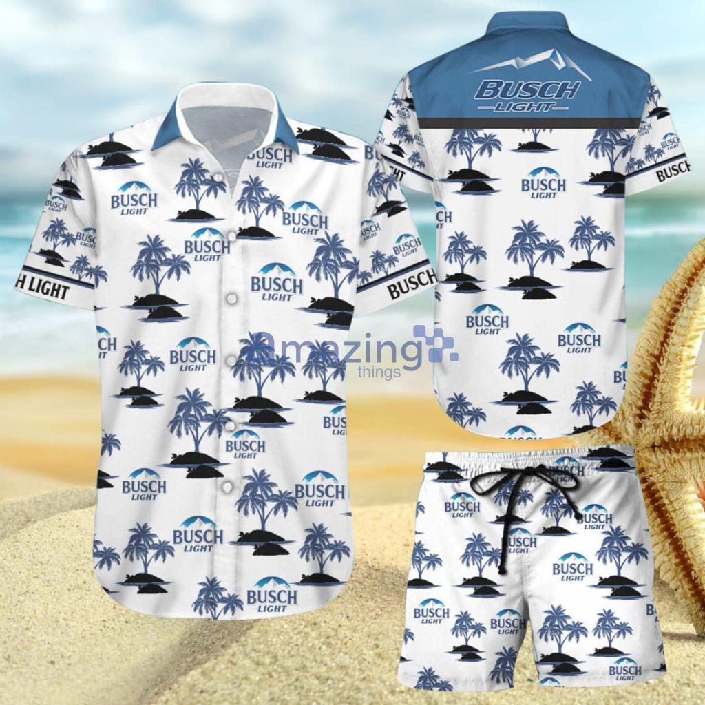 Busch Light Beer Floral Hawaiian Shirt