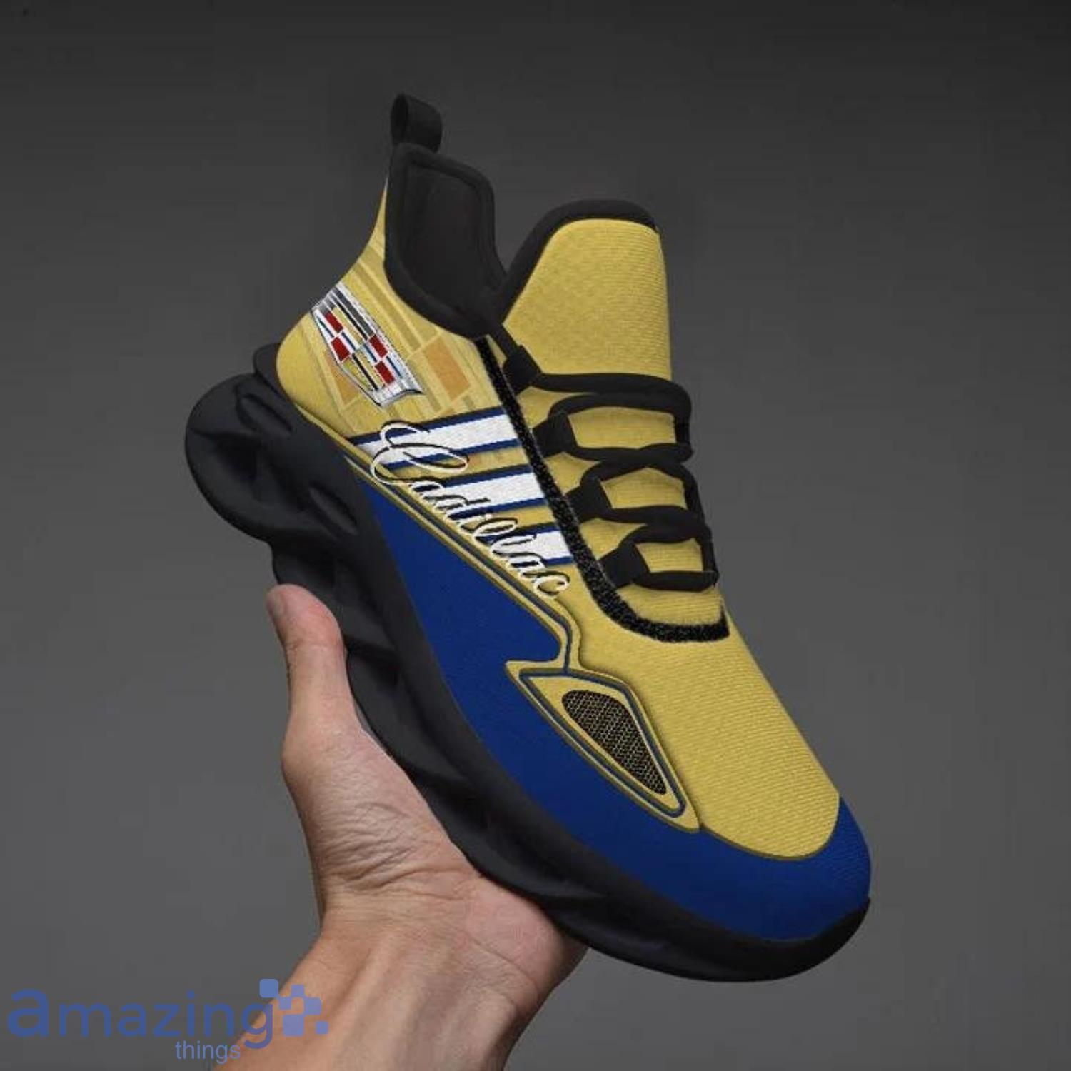 Cadillac Max Soul Shoes Running Sneakers For Cadillac Car Lovers White Striped image Cadillac Max Soul Shoes Running Sneakers For Cadillac Car Lovers White Striped Product Photo 4