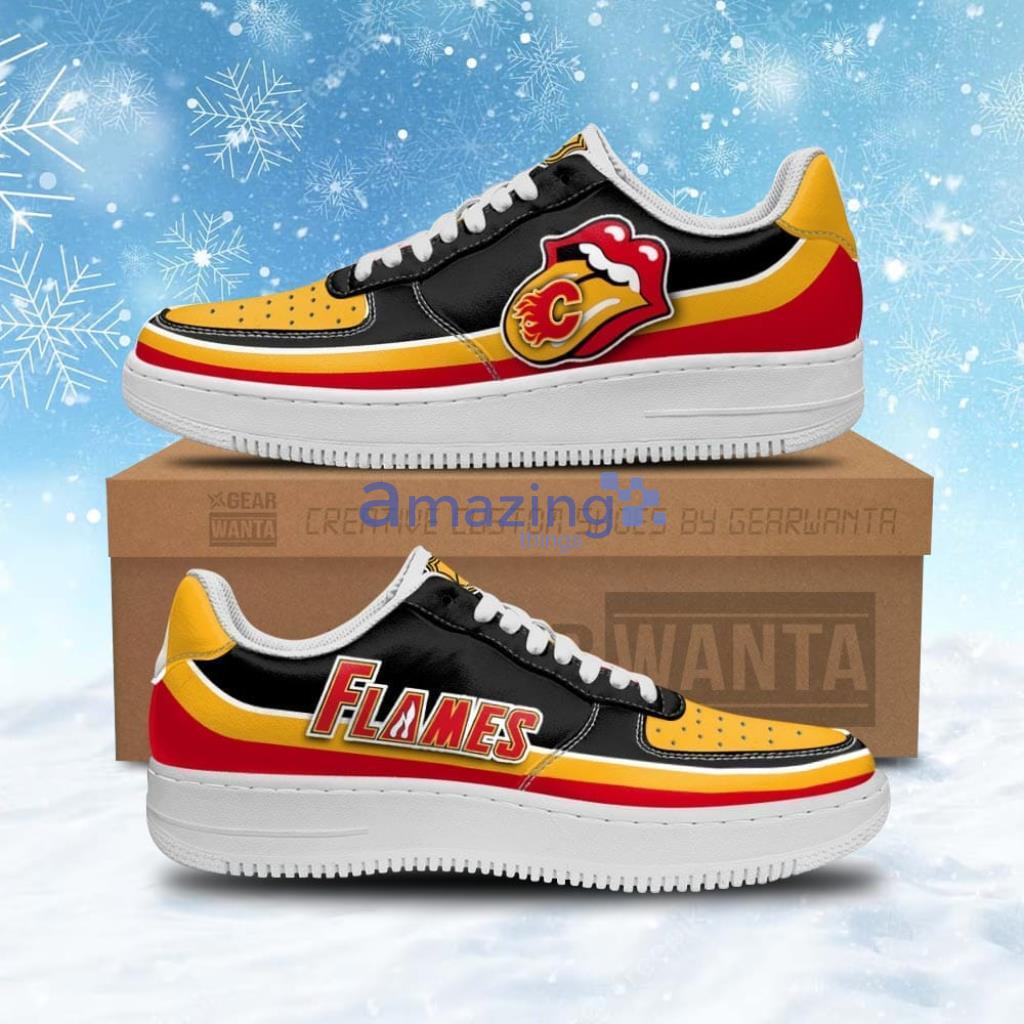 Calgary Flames Air Sneakers Force Shoes Sexy Lips Gift For Fans Product Photo 1