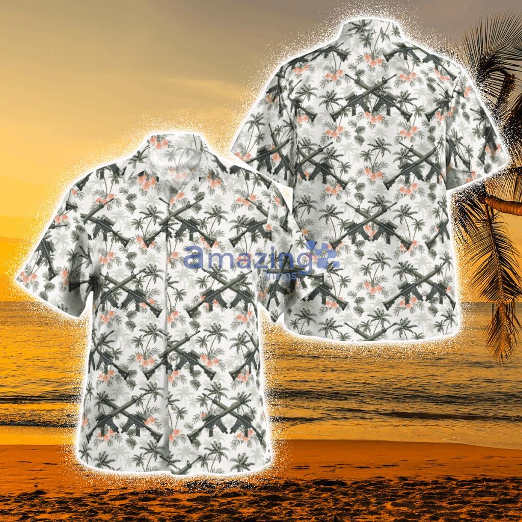 Canadian Army C7a2 Automatic Rifle Tropical Hawaiian Shirt Product Photo 1