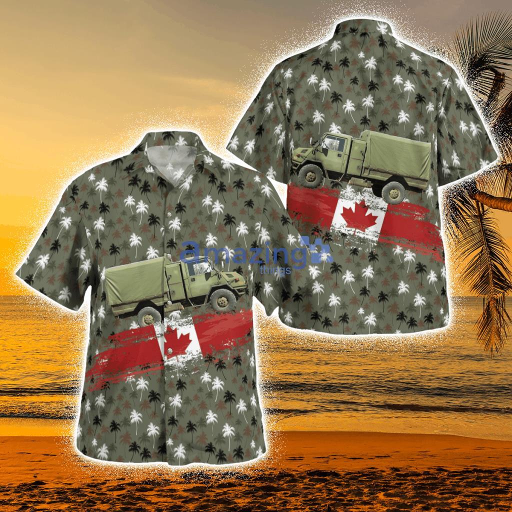Canadian Army Lsvw Military Truck Tropical Hawaiian Shirt Product Photo 1