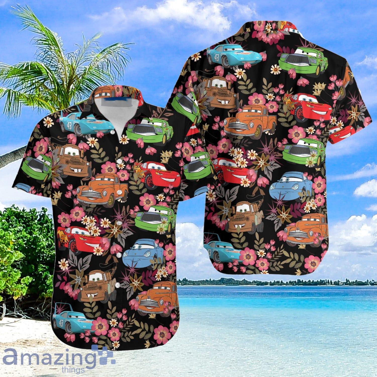 Car Pixar Hawaiian Shirt Lightning Mcqueen Hawaiian Shirt Product Photo 1 Car Pixar Hawaiian Shirt Lightning Mcqueen Hawaiian Shirt Product Photo 1