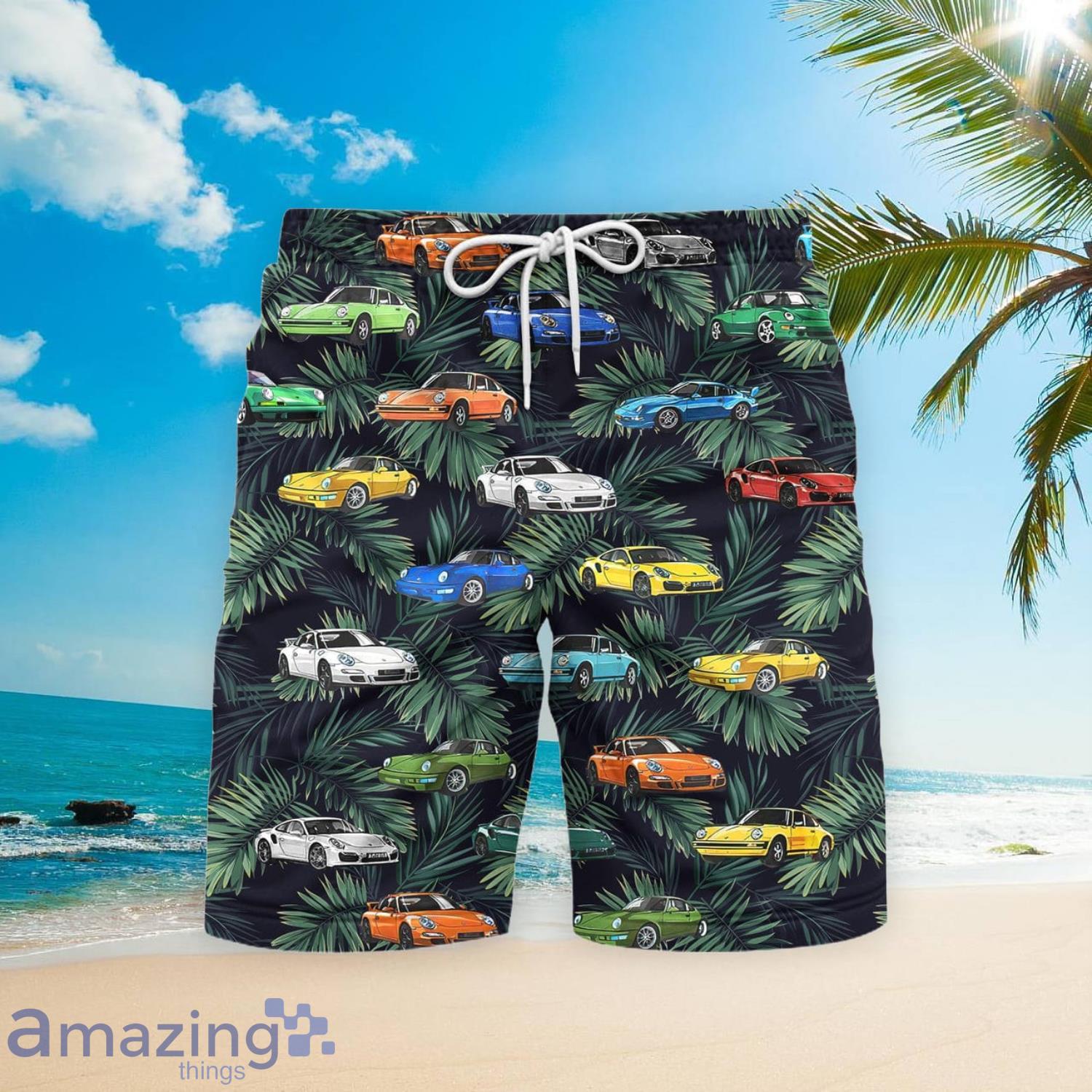 Car Tropical Beach Short For Men Best Gift For Summer Product Photo 1