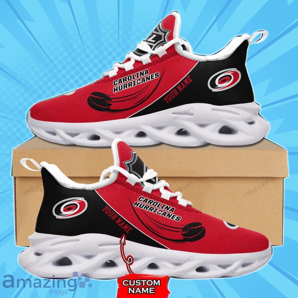Carolina Hurricanes Custom Name Max Soul Shoes Best Gift For Men And Women Product Photo 1