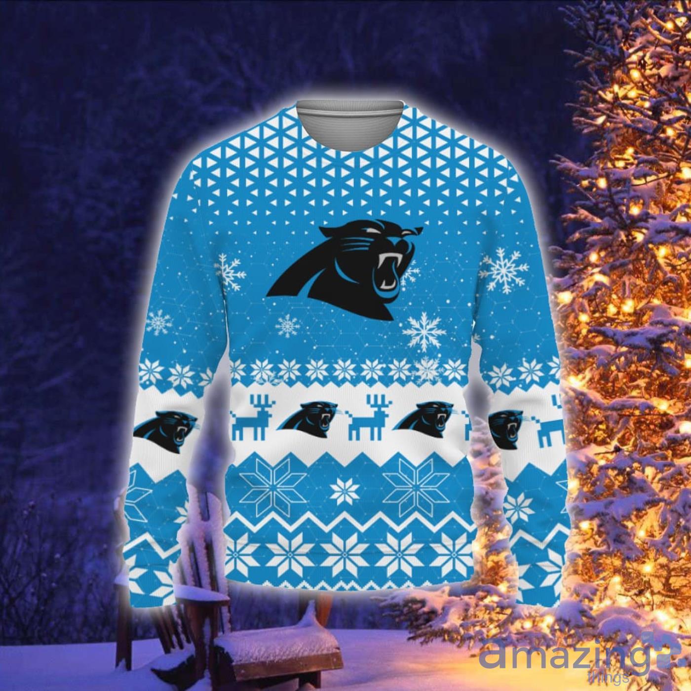 Carolina Panthers Christmas Pattern Ugly Christmas Sweater