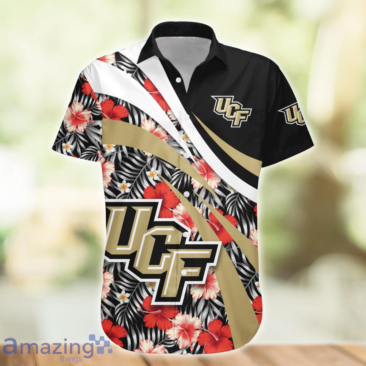 Central Florida Knights NCAA Hibiscus Flower Pattern Aloha Hawaiian Shirt Product Photo 1