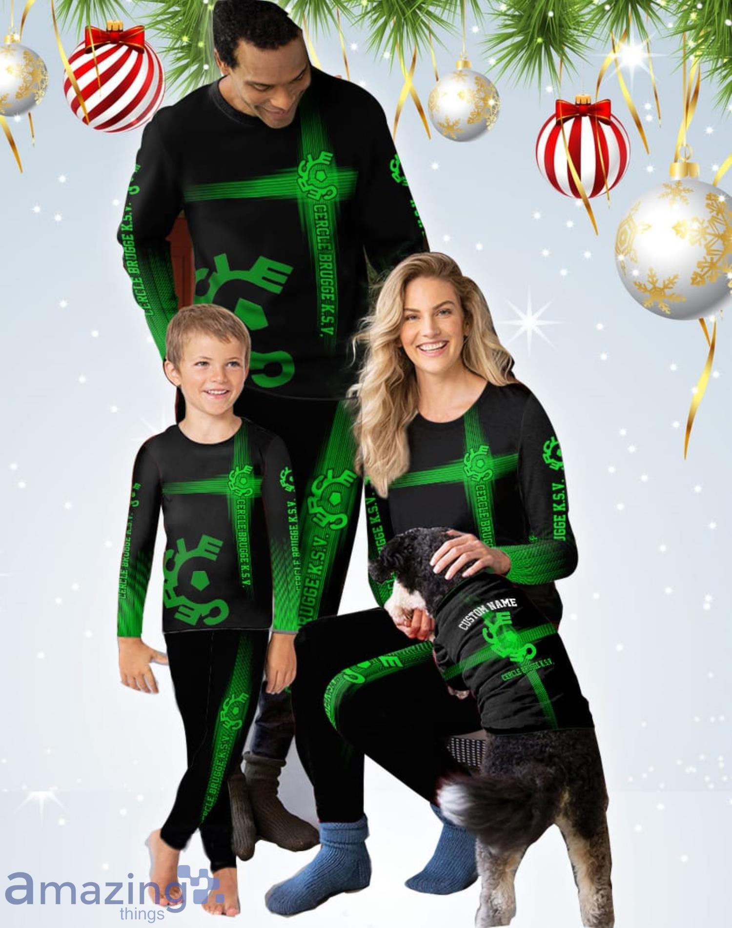 Cercle Brugge K.S.V. Custom Name Pajamas Set Best Gift For Family Product Photo 1 Cercle Brugge K.S.V. Custom Name Pajamas Set Best Gift For Family Product Photo 1