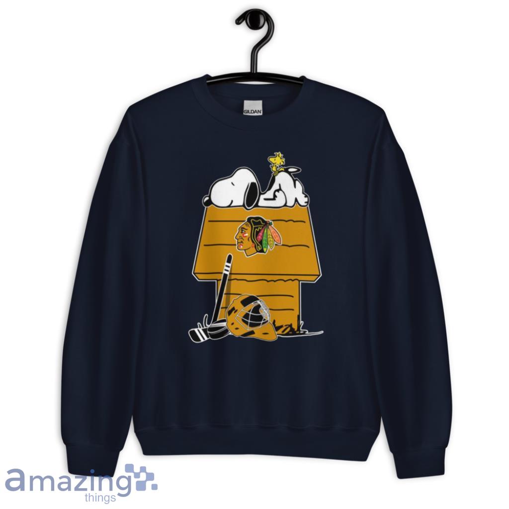 NHL Chicago Blackhawks Snoopy Perfect Smile The Peanuts Movie Hockey T  Shirt Youth Sweatshirt