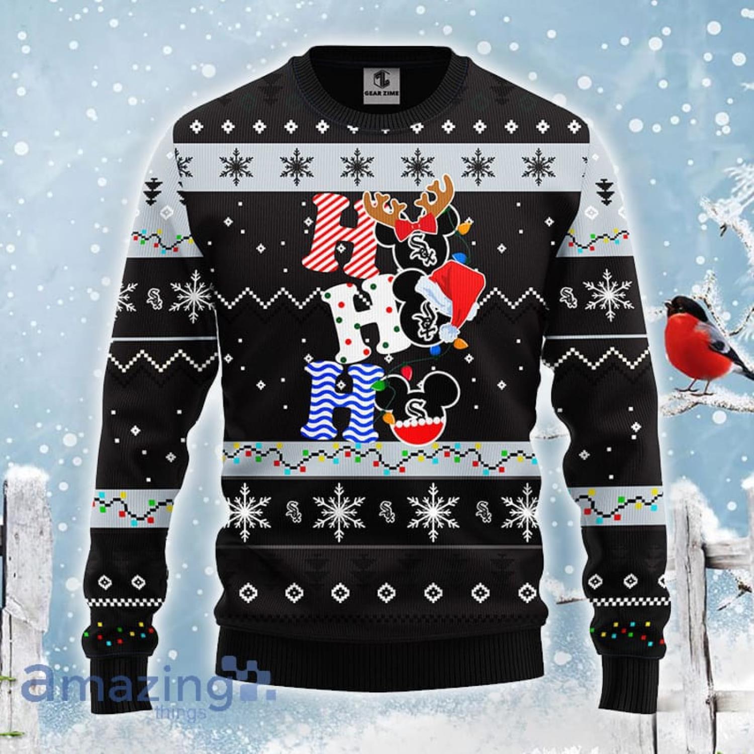 Chicago Cubs MLB Team HoHoHo Mickey Funny Christmas Gift Ugly Christmas  Sweater