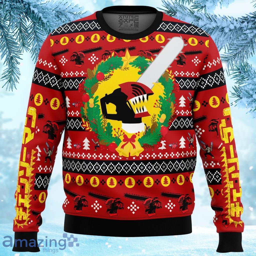 Christmas Dream Chainsaw Man Ugly Christmas Sweater 3D Product Photo 1