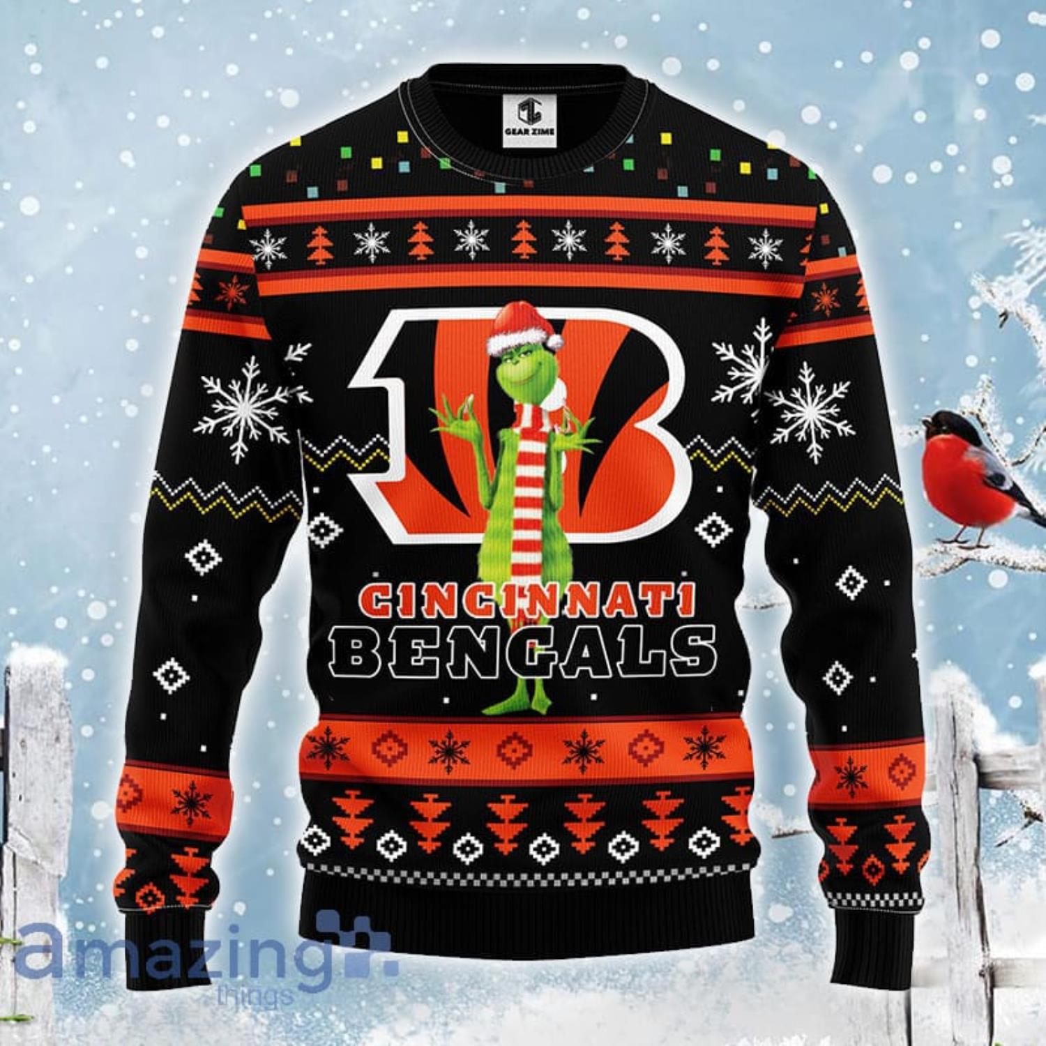 NFL Cincinnati Bengals Ugly Christmas Sweater Holiday Party - T