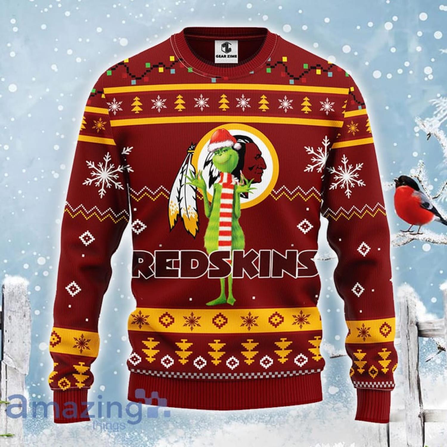 NFL Washington Redskins Logo Ideas Ugly Christmas Sweater For Men And Women  - Freedomdesign