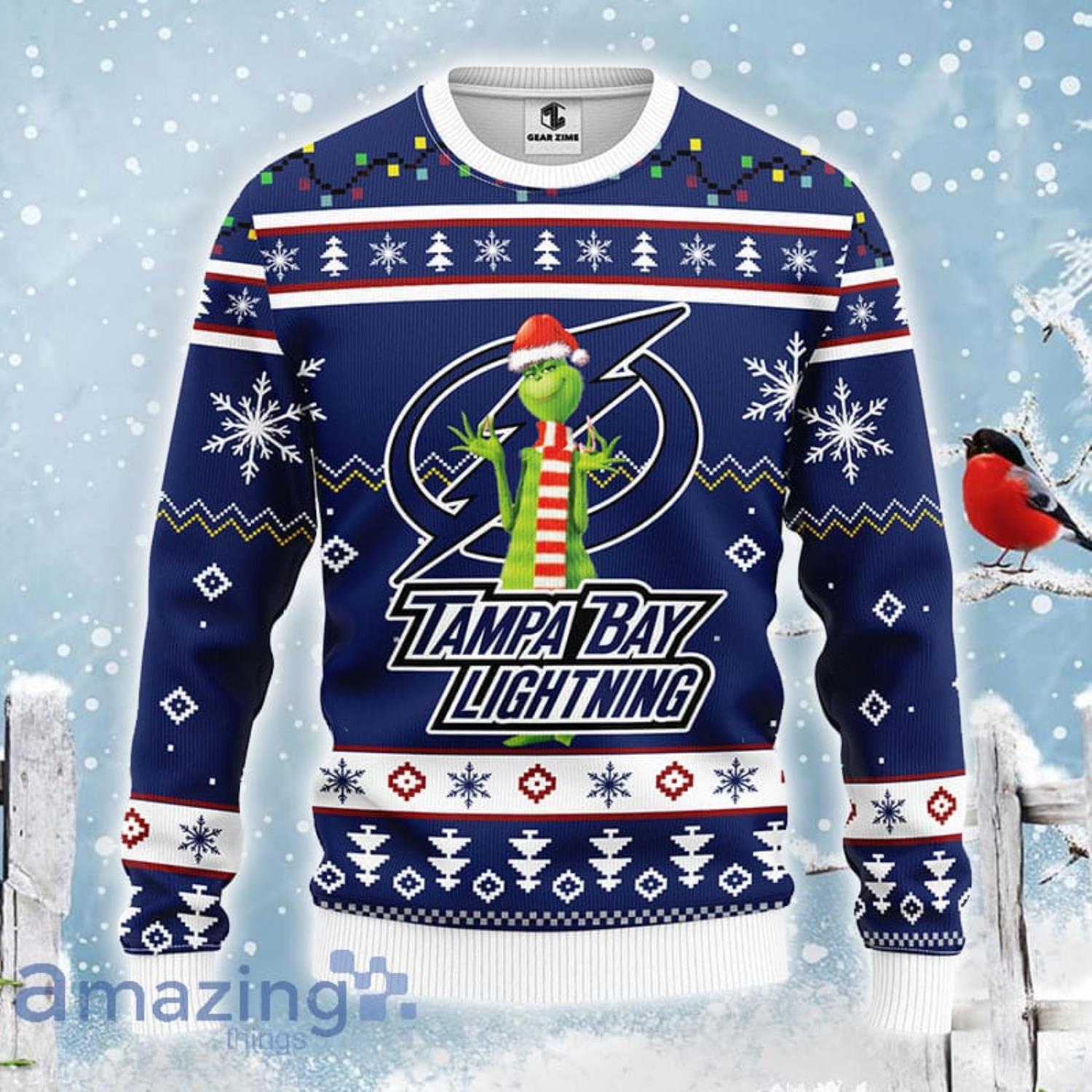 Christmas Gift NHL Tampa Bay Lightning Cute 12 Grinch Face Xmas Day Men And  Women Ugly Christmas Sweater - Freedomdesign