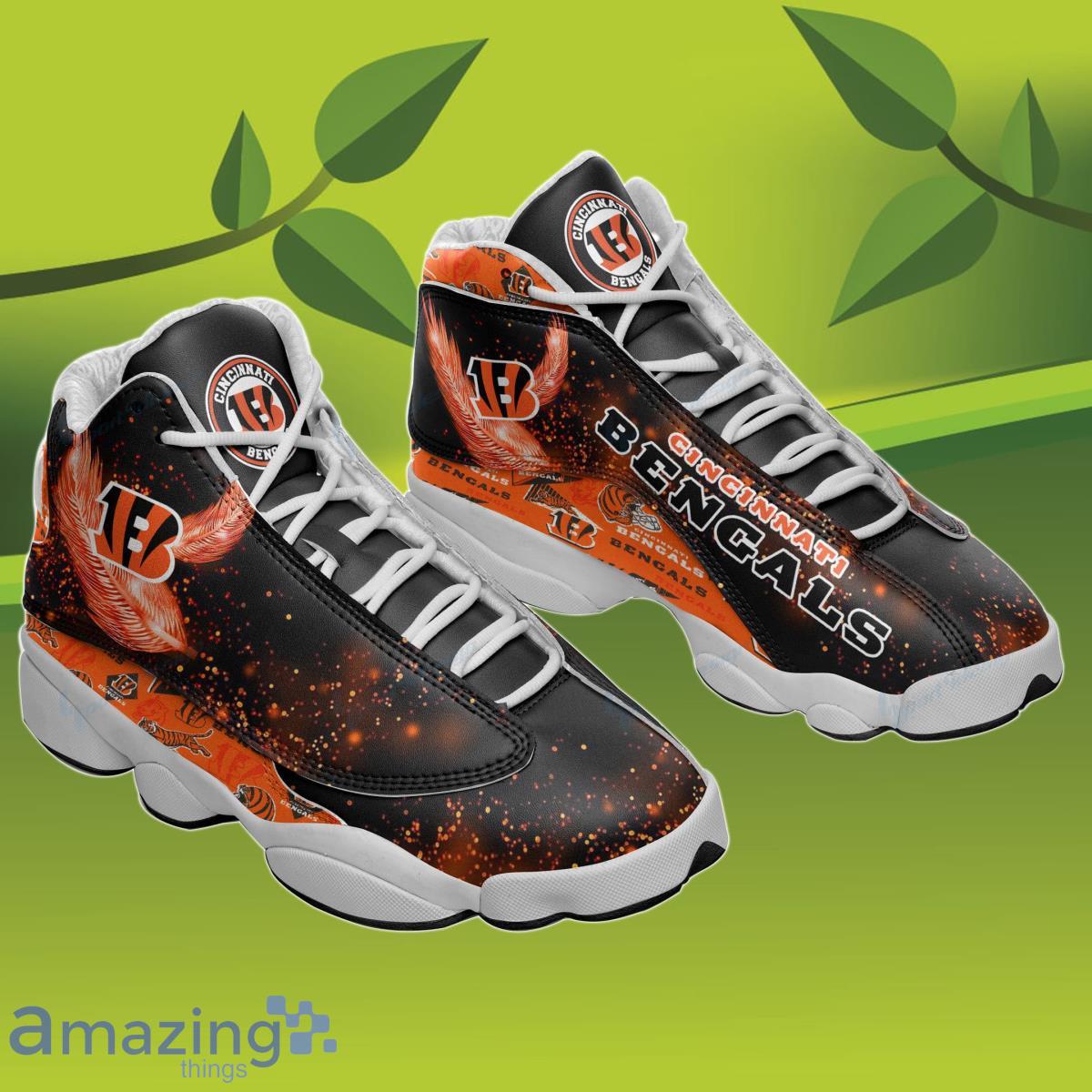 Cincinnati Bengals Air Jordan 13 Sneakers Sport Shoes Full Size 