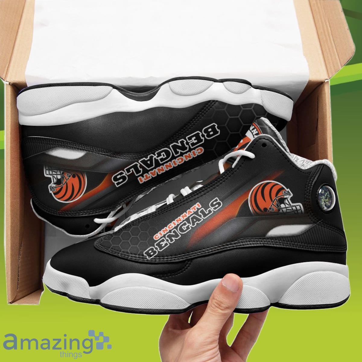 Cincinnati Bengals Air Jordan 13 Sneakers, Bengals Gift for Fans