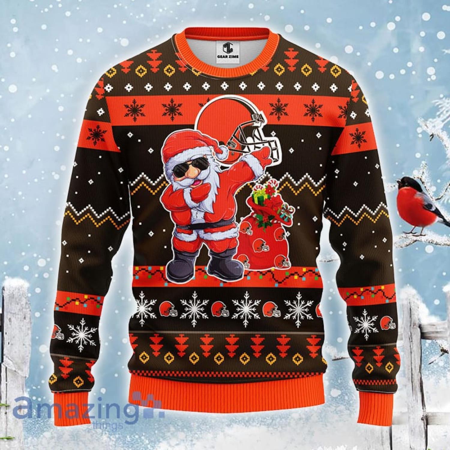 Cincinnati Bengals NFL Team Dabbing Santa Claus Funny Ugly