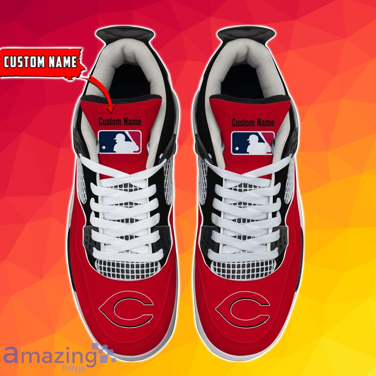 Cincinnati Reds Personalized Air Jordan 4 Sneakers Best Gift For Men And Women Product Photo 2