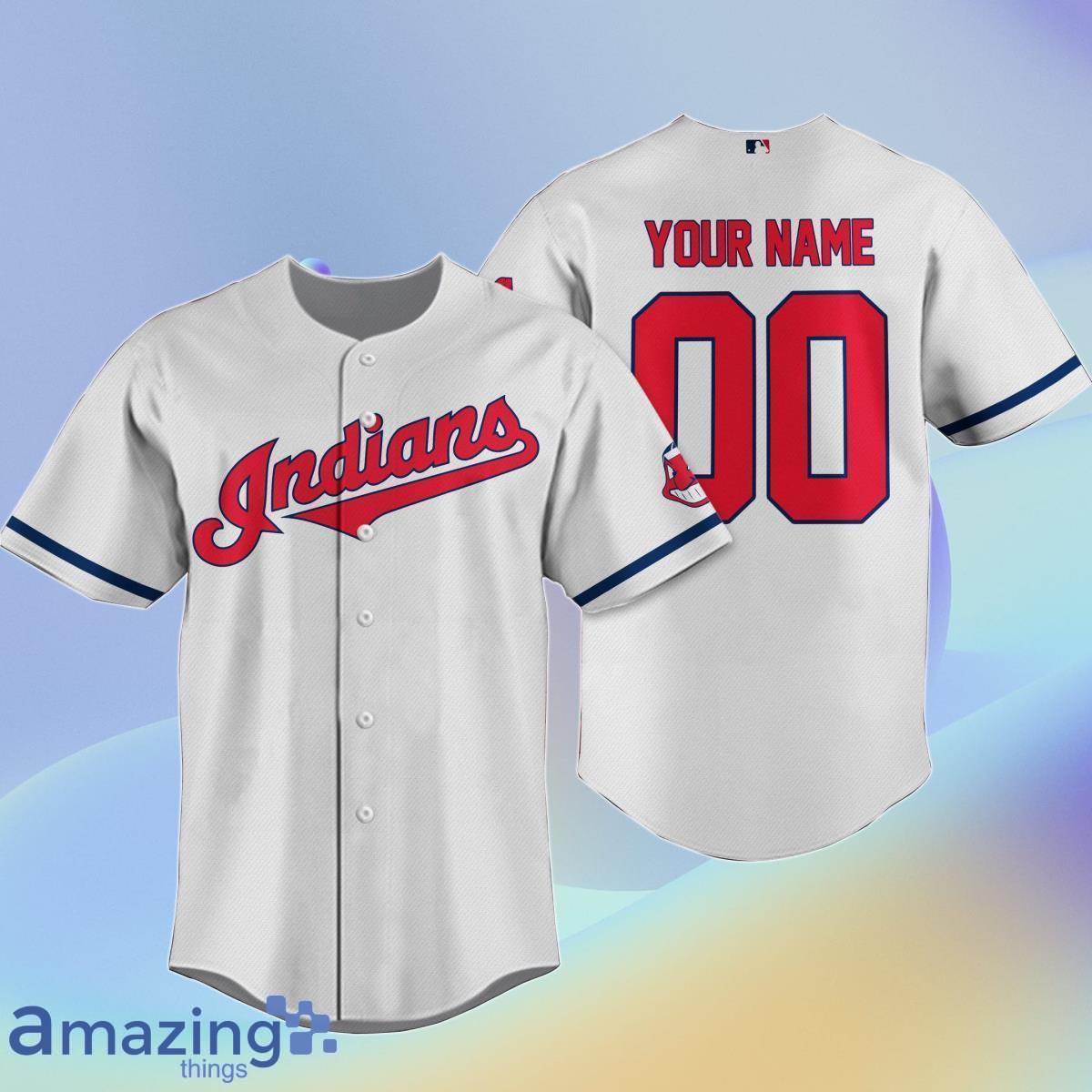Cleveland Indians Custom Name & Number Baseball Shirt Best Gift